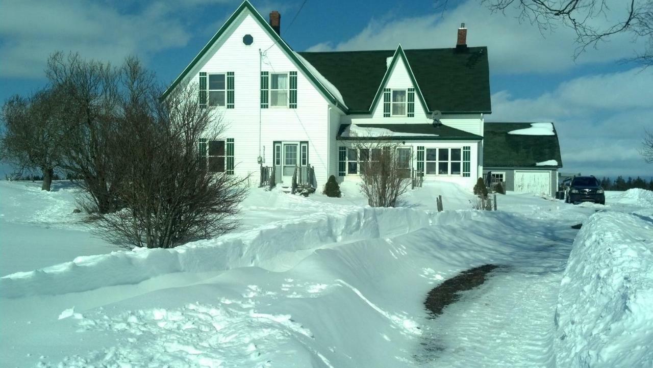 Lovely Green Gable Home Miscouche Exterior foto